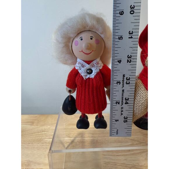 2 Ljungstroms Of Sweden Tomte Wooden Figures Santa & Mrs Claus JL - Picture 11 of 12